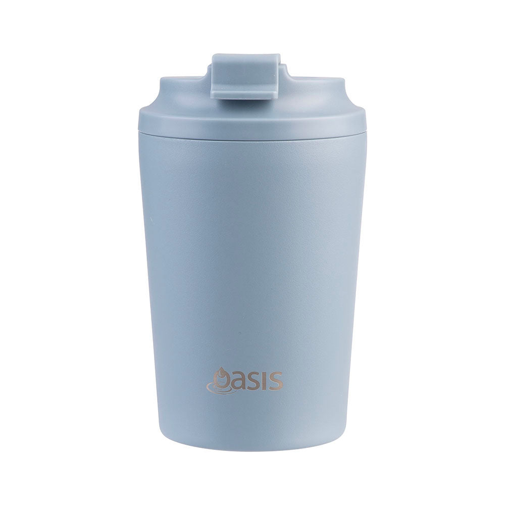 Oasis Hazy Blue 235mL Ceramic Lined Stainless Steel Double Wall Insulated Travel Cup