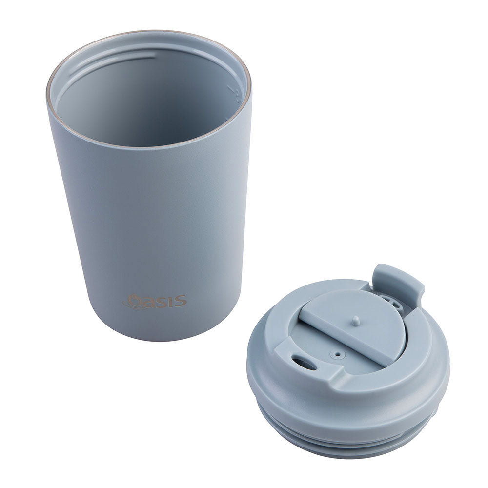 Oasis Hazy Blue 235mL Ceramic Lined Stainless Steel Double Wall Insulated Travel Cup