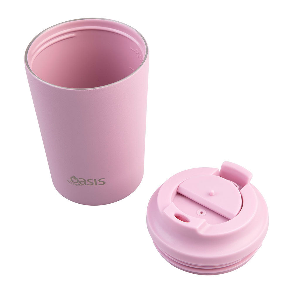 Oasis Oat Pink Blush 235mL Ceramic Lined Stainless Steel Double Wall Insulated Travel Cup