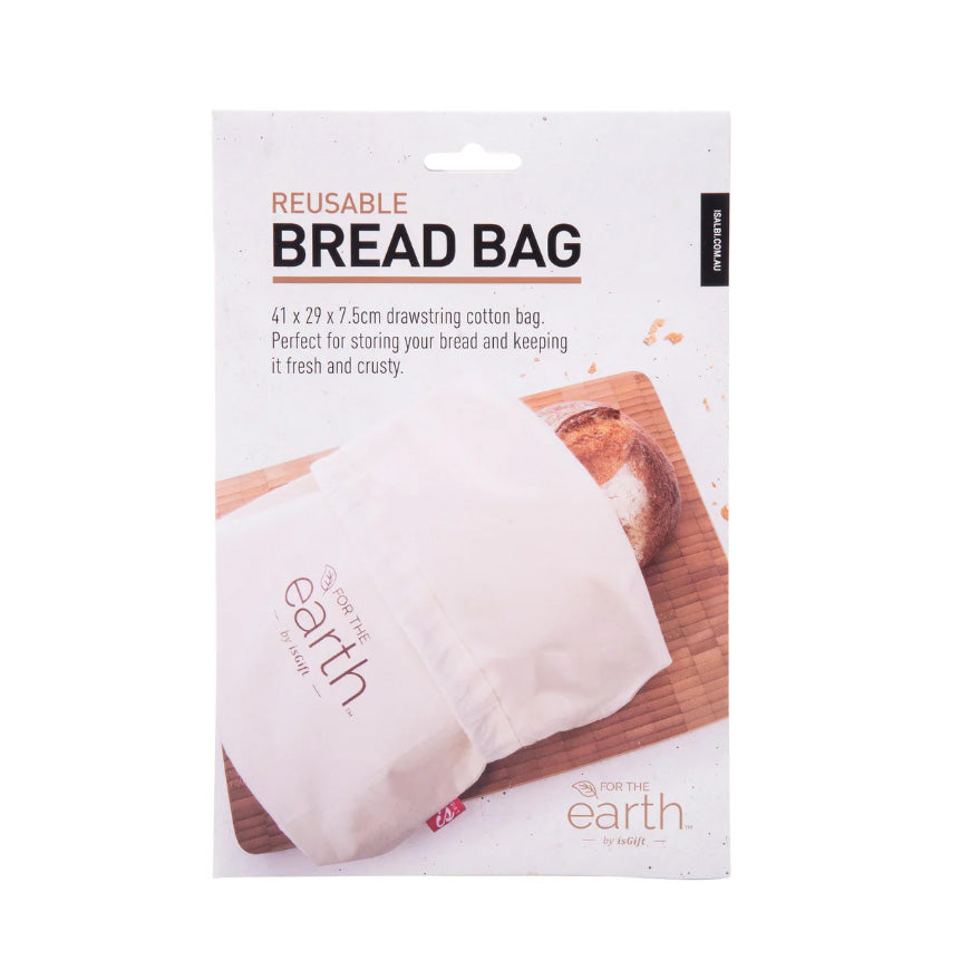 Natural 29x40x7cm Cotton Reuseable Bread Bag