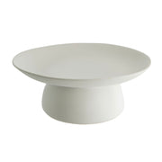 Matt White 35x30x13cm Ceramic Footed Bowl