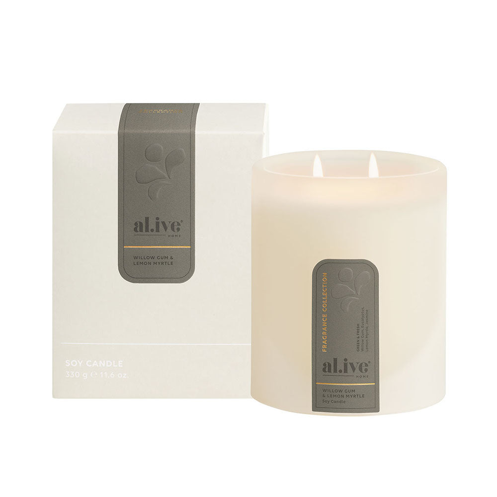 al.ive home Soy Candle Willow Gum & Lemon Myrtle