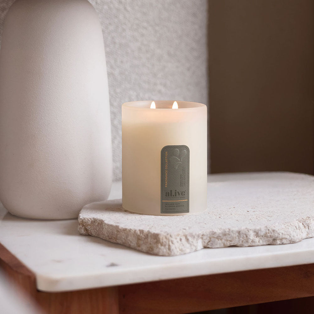 al.ive home Soy Candle Willow Gum & Lemon Myrtle