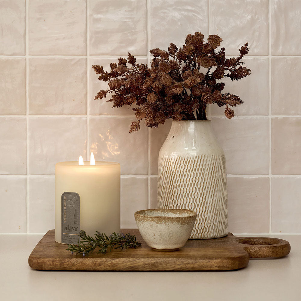 al.ive home Soy Candle Willow Gum & Lemon Myrtle