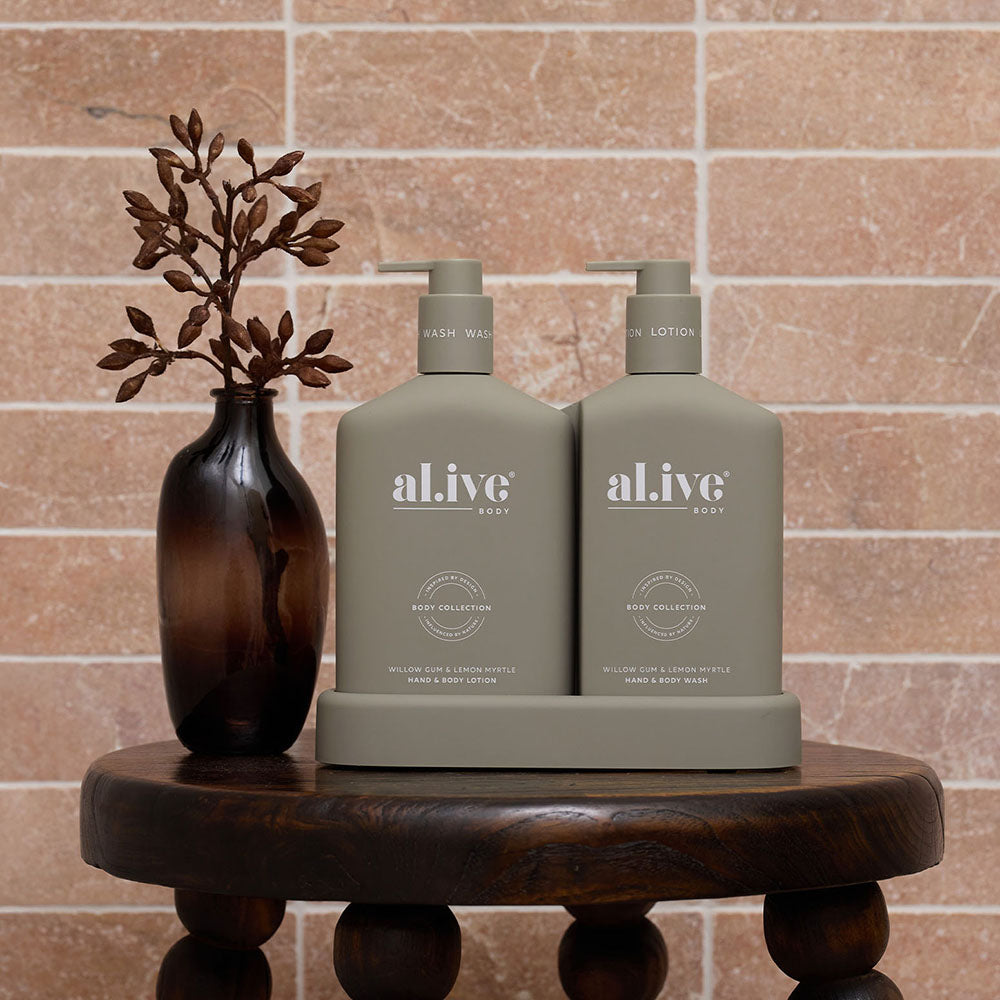 al.ive body Willow Gum & Lemon Myrtle Wash & Lotion Duo