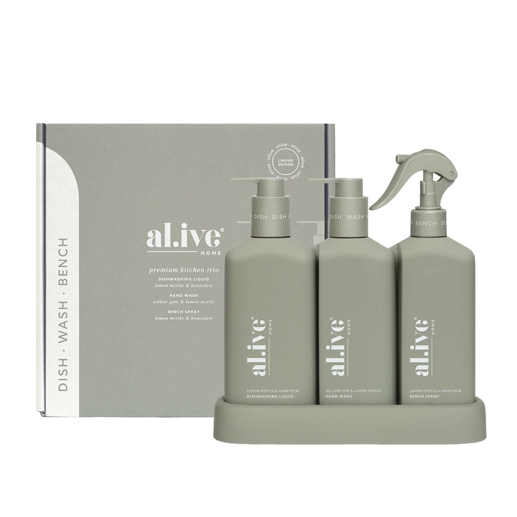 al.ive body Willow Gum & Lemon Myrtle Kitchen Trio