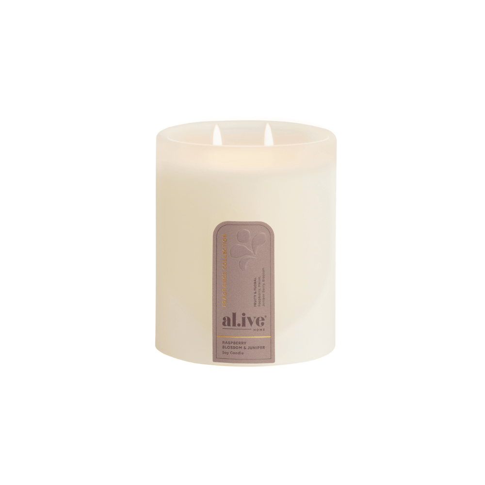 al.ive home Soy Candle  Raspberry Blossom & Juniper