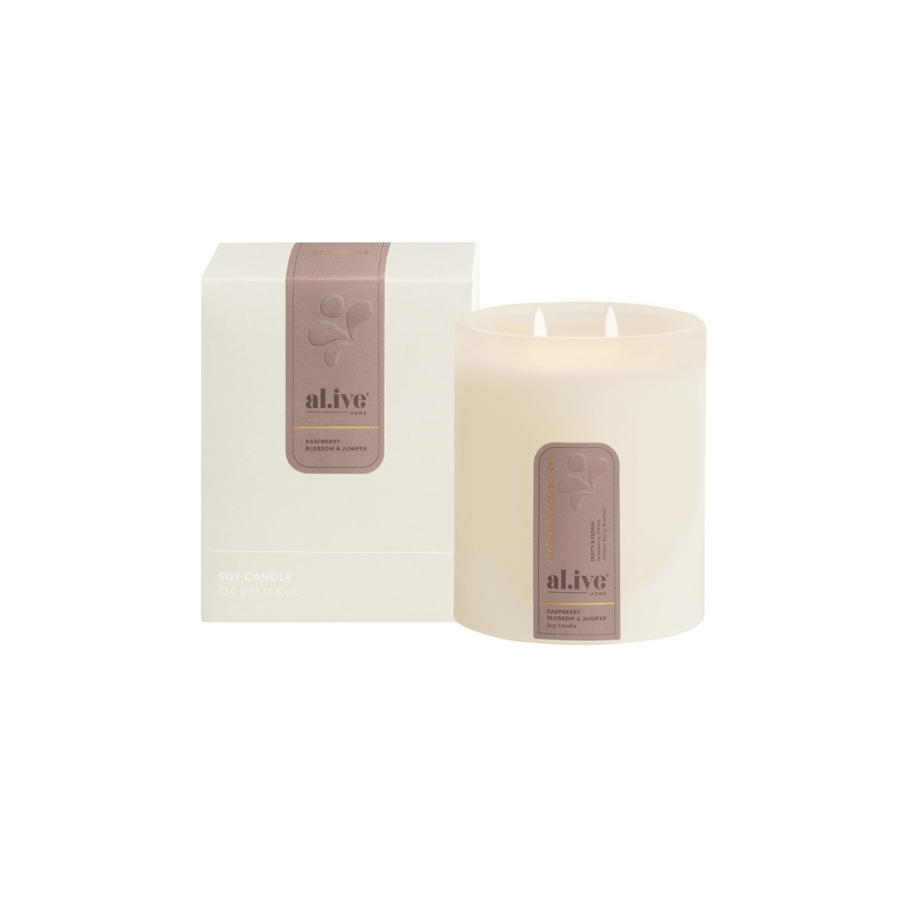 al.ive home Soy Candle  Raspberry Blossom & Juniper