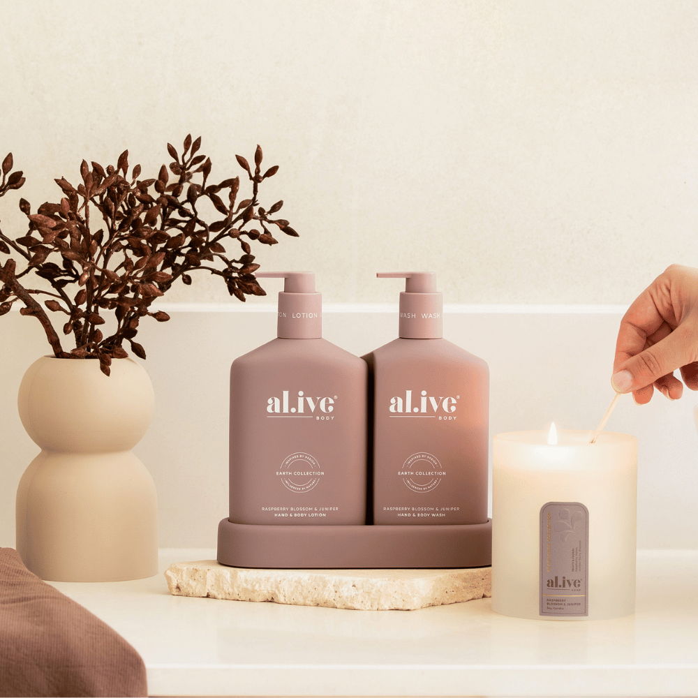 al.ive home Soy Candle  Raspberry Blossom & Juniper