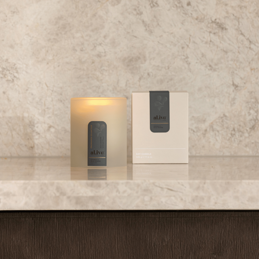 al.ive home Soy Candle Coconut & Wild Orange