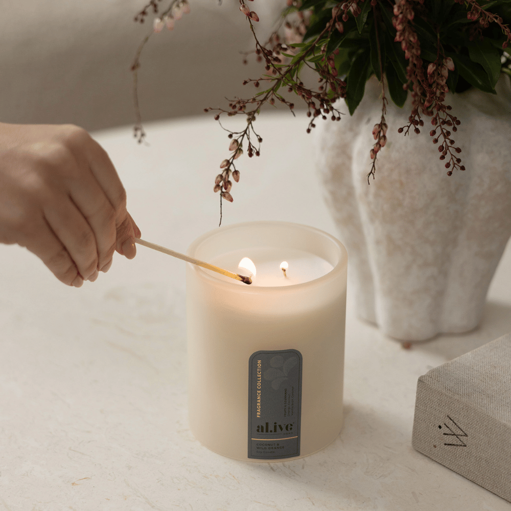 al.ive home Soy Candle Coconut & Wild Orange
