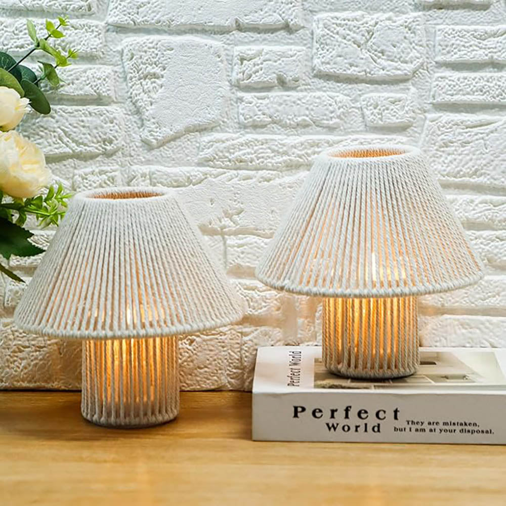 Natural String 20cm Table Lamp with Shade