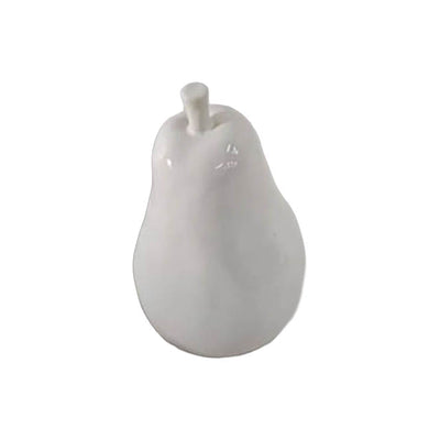 White Pear 13x8cm Ornament