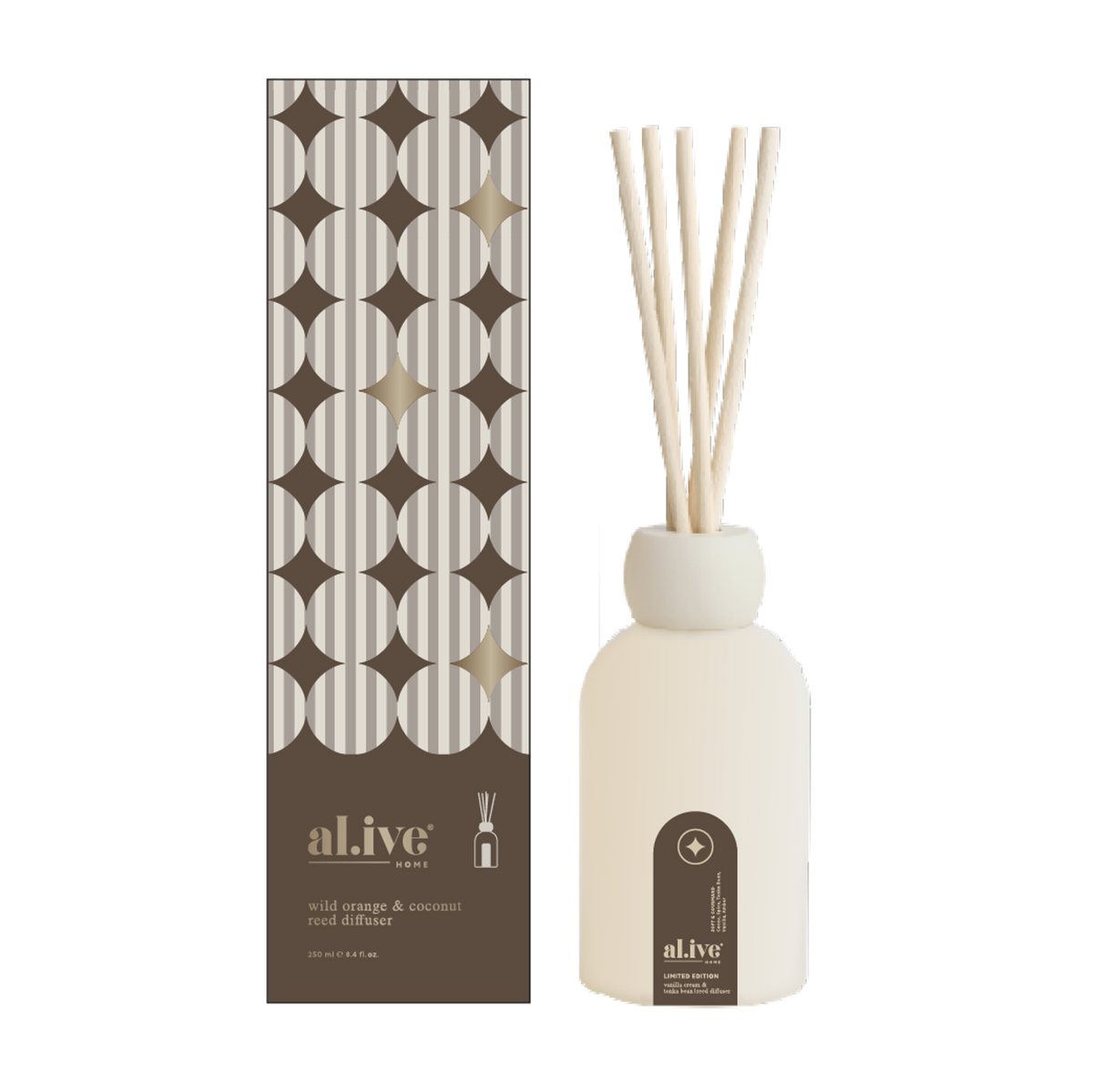 al.ive home Reed Diffuser Vanilla Cream & Tonka Bean