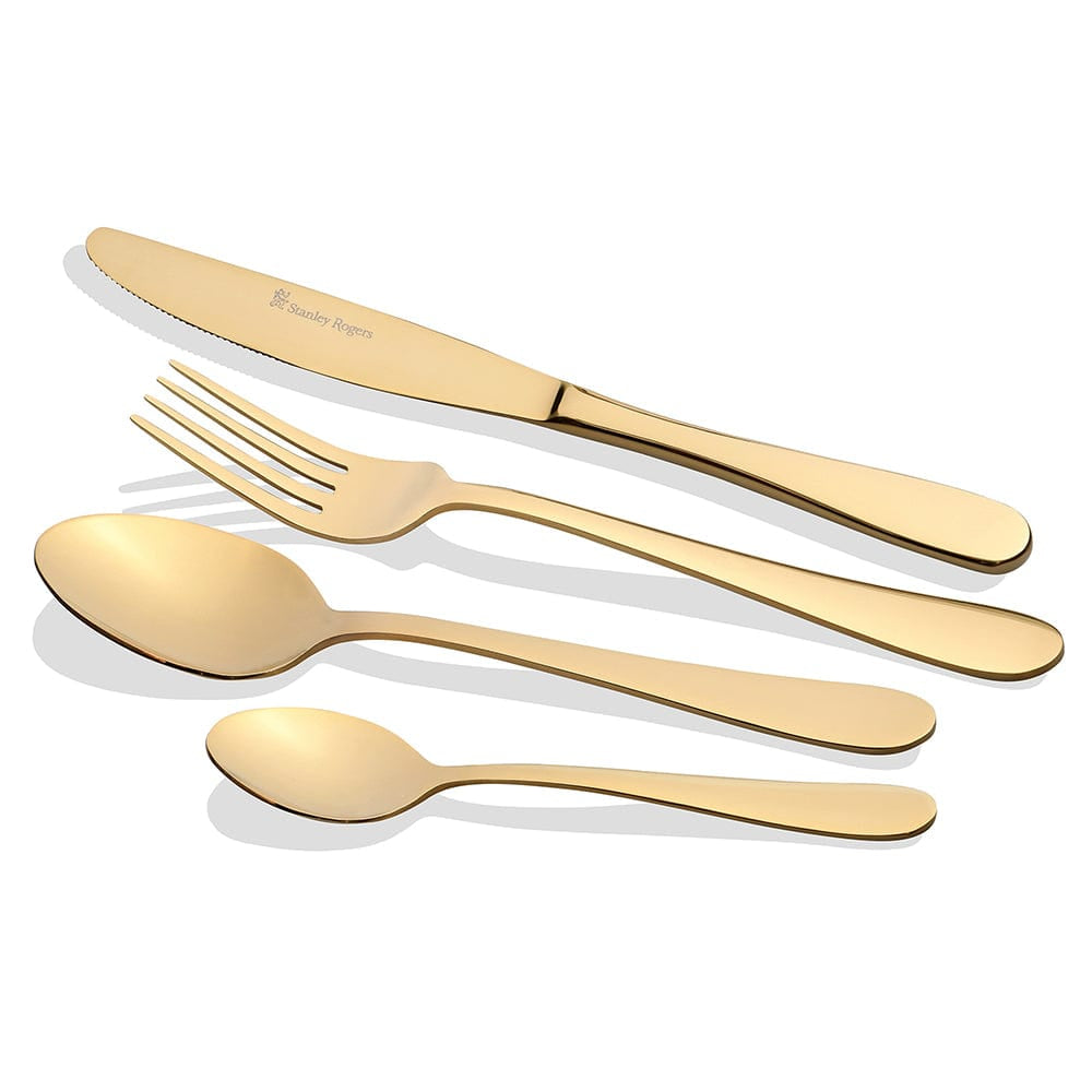 Albany Champagne Gold 24pc Stainless Steel Cutlery Set