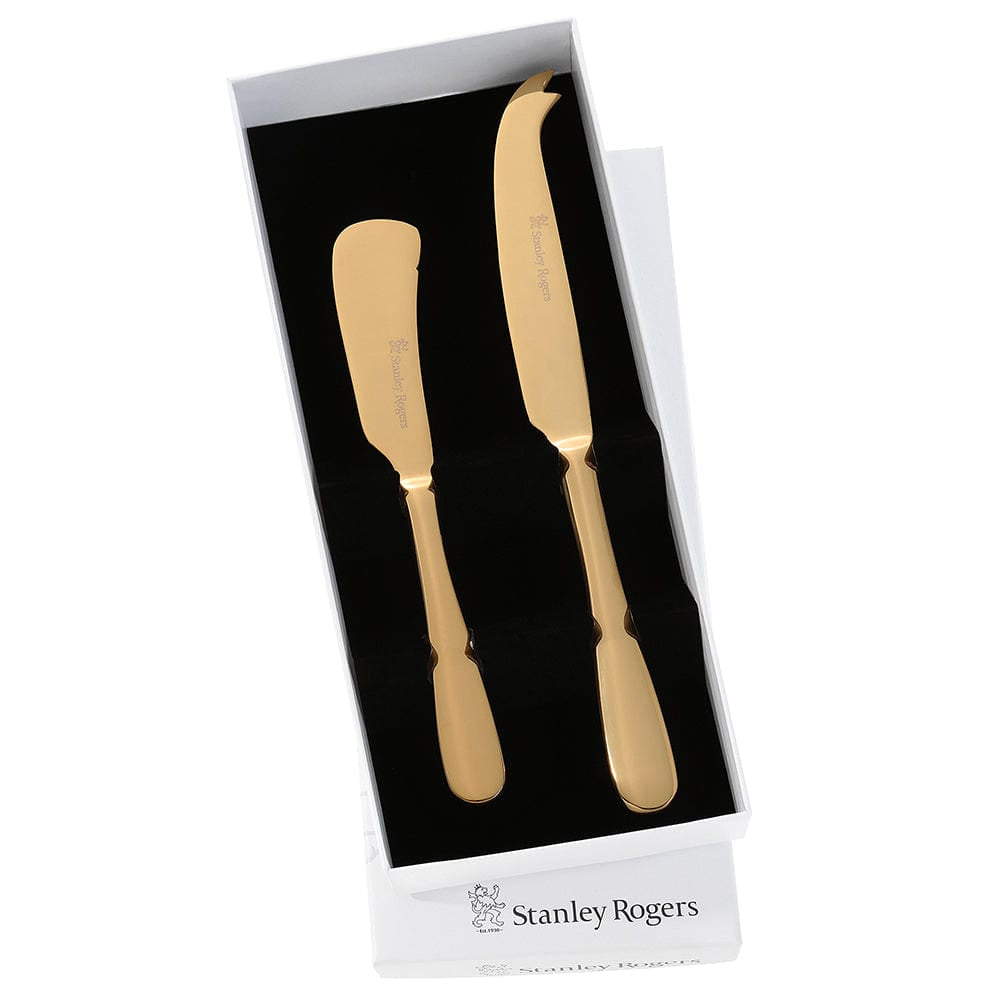 Albany Champagne Gold Set/2 Stainless Steel Cheese Knife Set