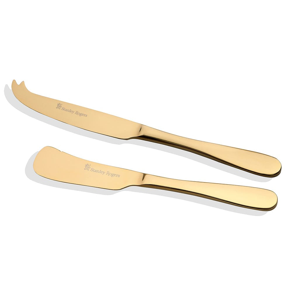 Albany Champagne Gold Set/2 Stainless Steel Cheese Knife Set