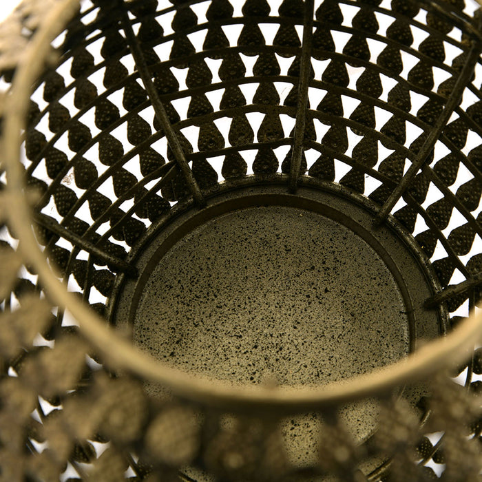 Tealight Holder Metal Gold 17x14cm