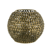 Tealight Holder Metal Gold 17x14cm