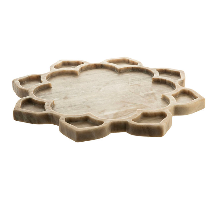 Beige Mandala 36cm Marble Tray