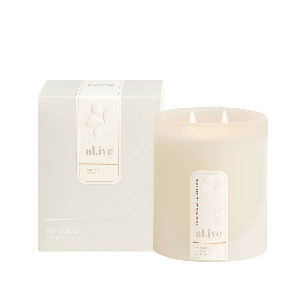 al.ive home Soy Candle Mango & Lychee