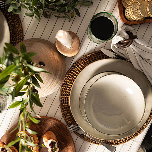 Stoneware Dinner Set Olive Green