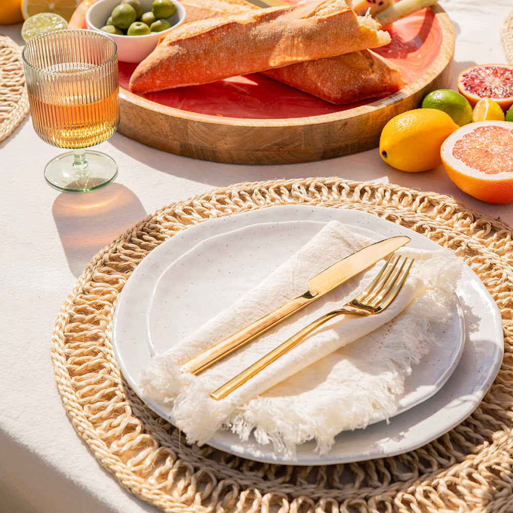 Melamine Side Plate Speckle White