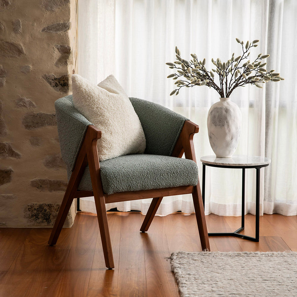 Chair Sage Green Boucle