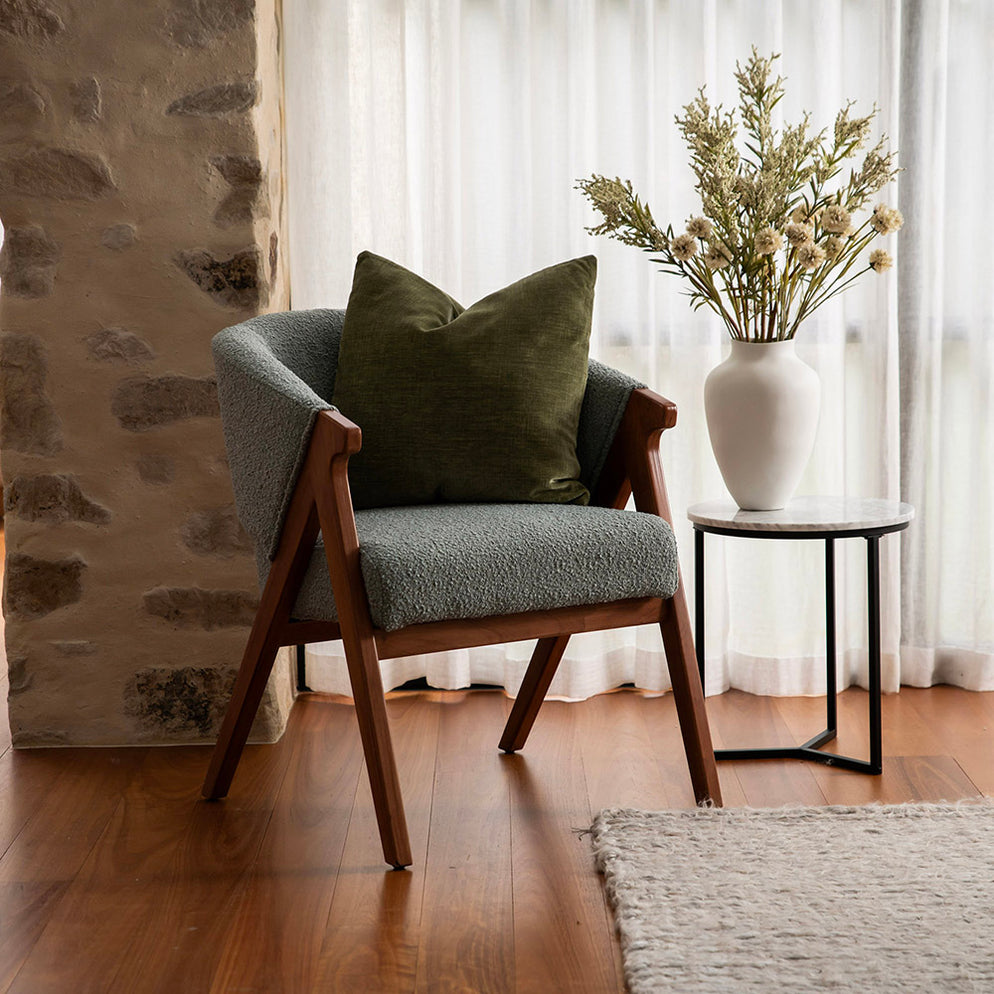 Chair Sage Green Boucle