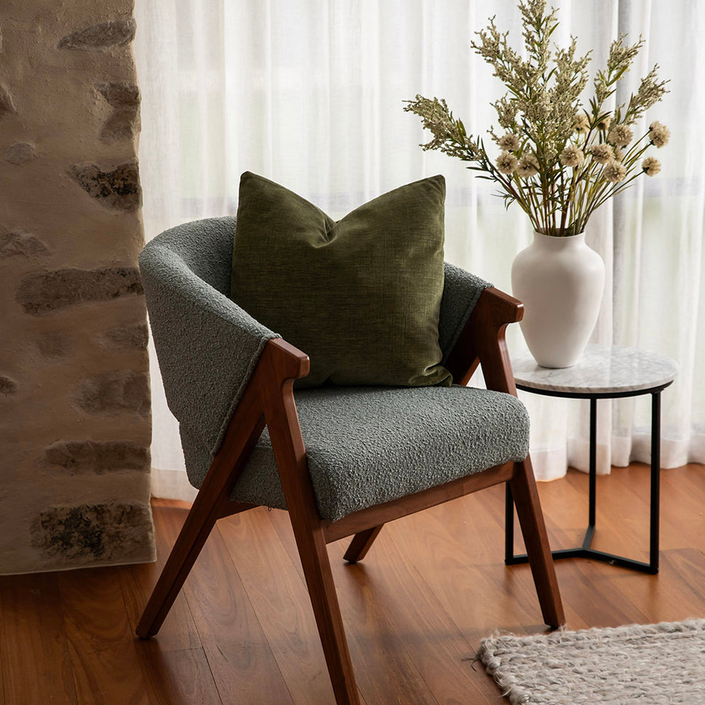 Chair Sage Green Boucle