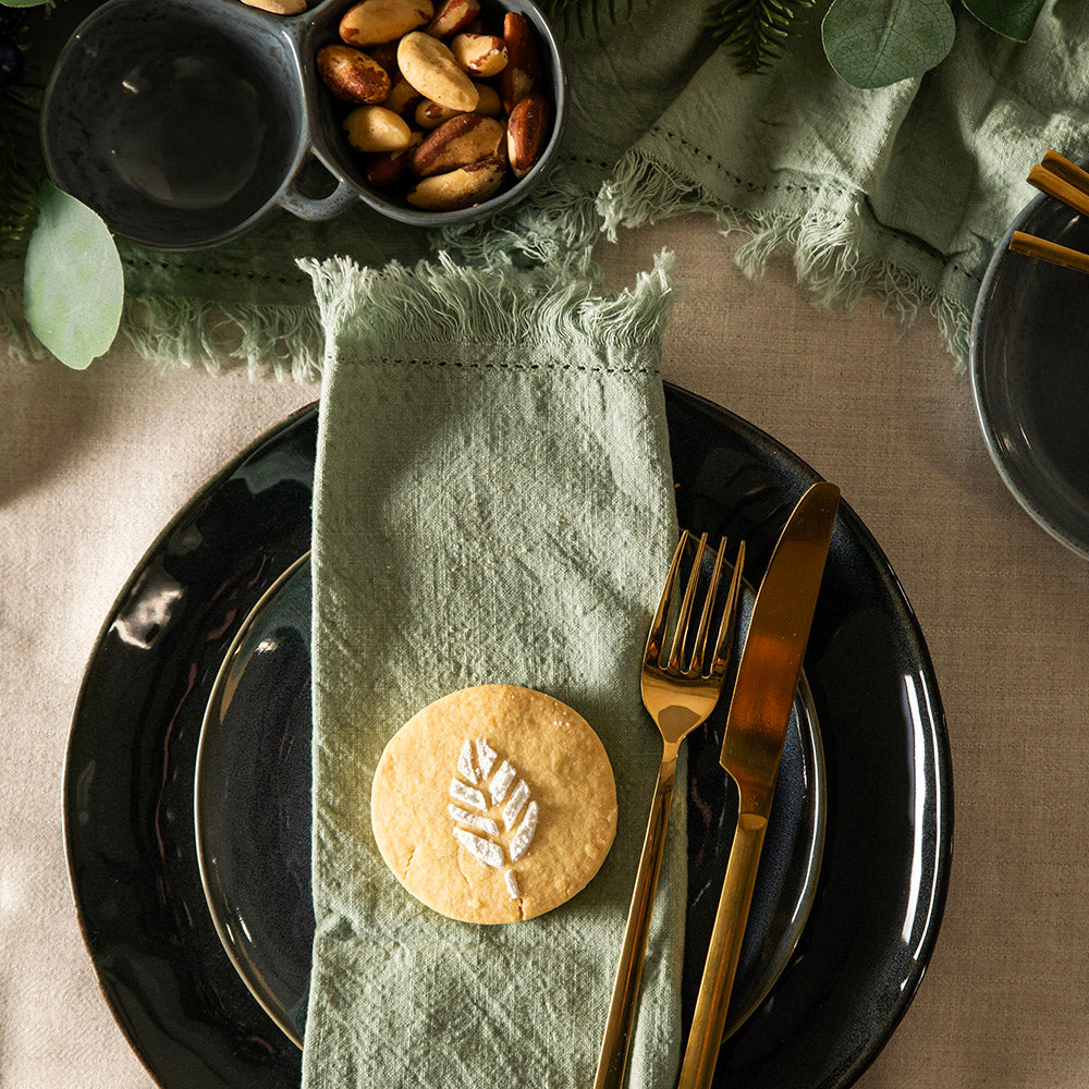 Stoneware Dinner Set Mediterranean Blue