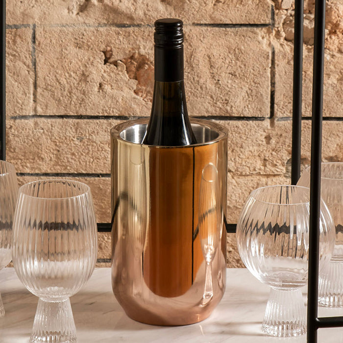 Malibu Double Wall Wine Cooler Gold Ombre