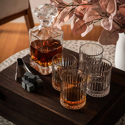 Decanter with Glasses & Ice Stones Boxed Whiskey Set