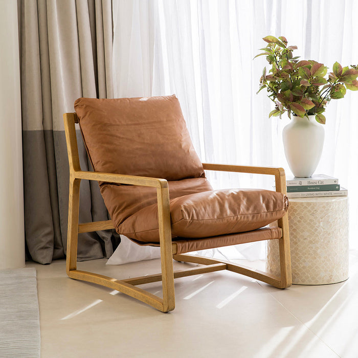 CHAIR Leather 68.5x93x88cm