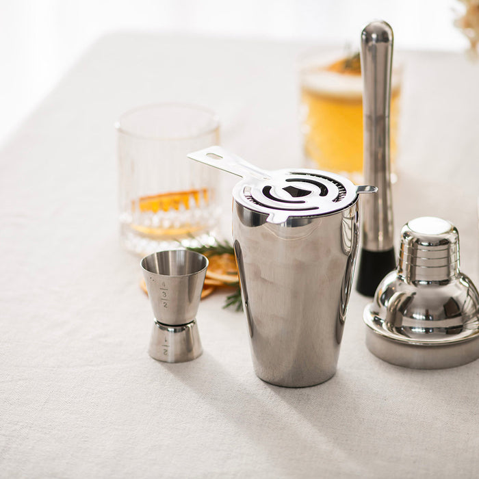 Cocktail Set Brushed Stainless Steel 500mL 4 Piece