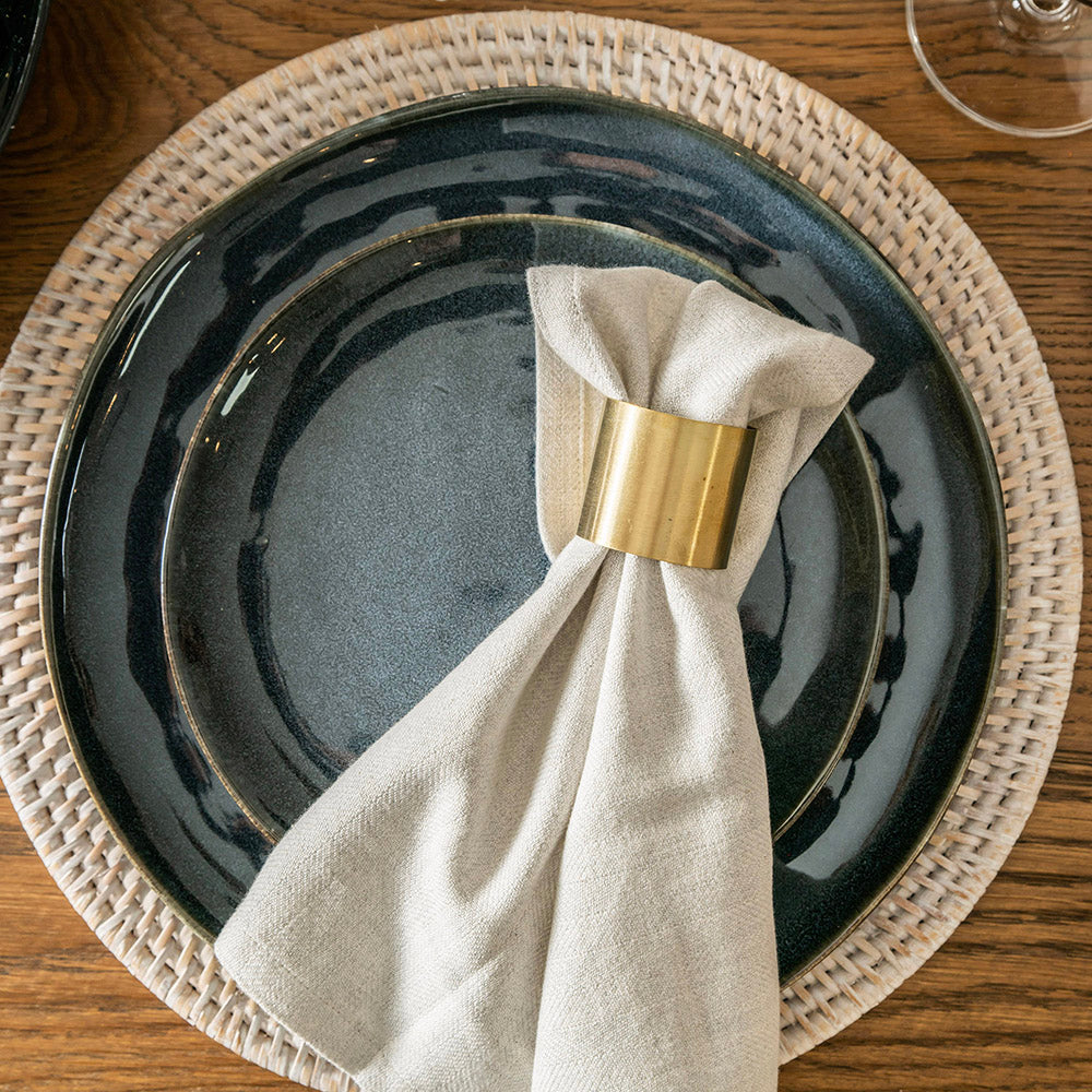 Stoneware Dinner Set Mediterranean Blue