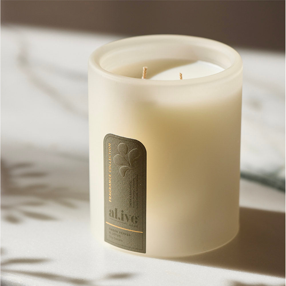 al.ive home Soy Candle Green Pepper & Lotus