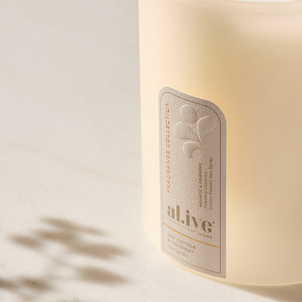 al.ive home Soy Candle Sea Cotton & Coconut