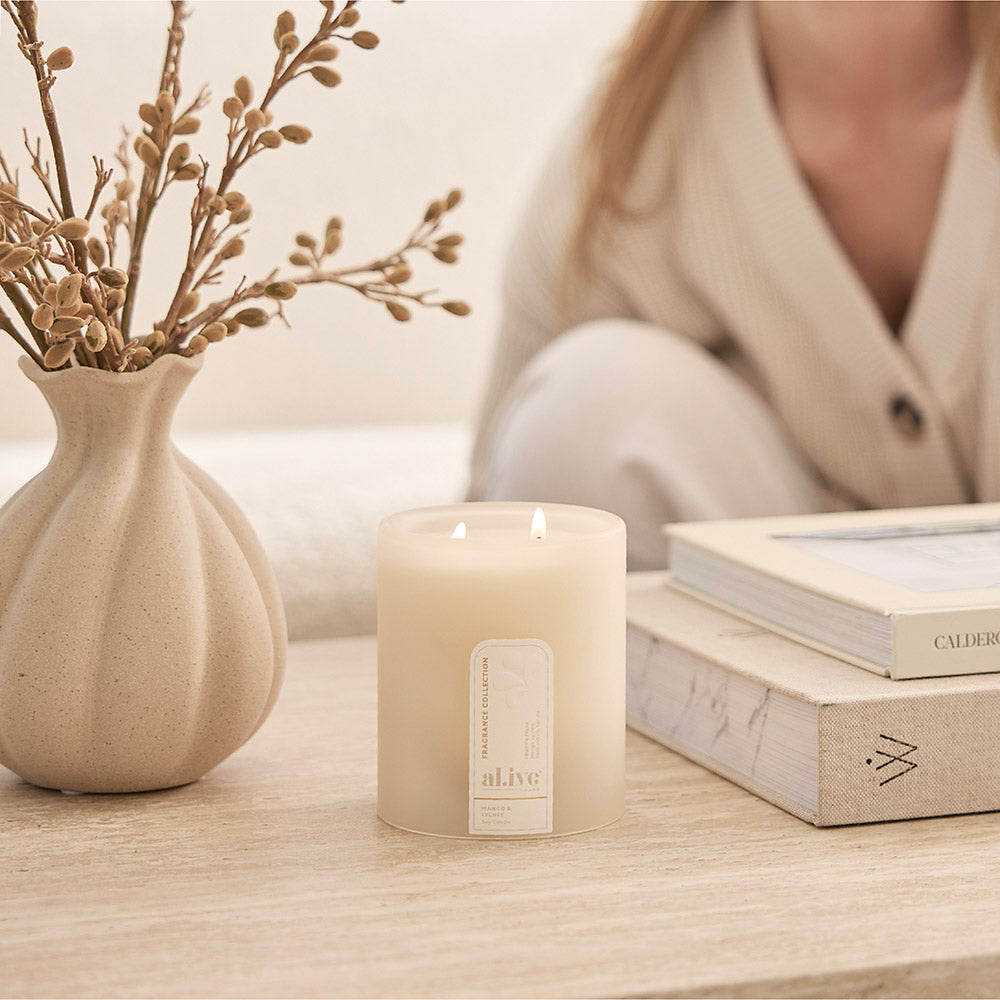 al.ive home Soy Candle Mango & Lychee