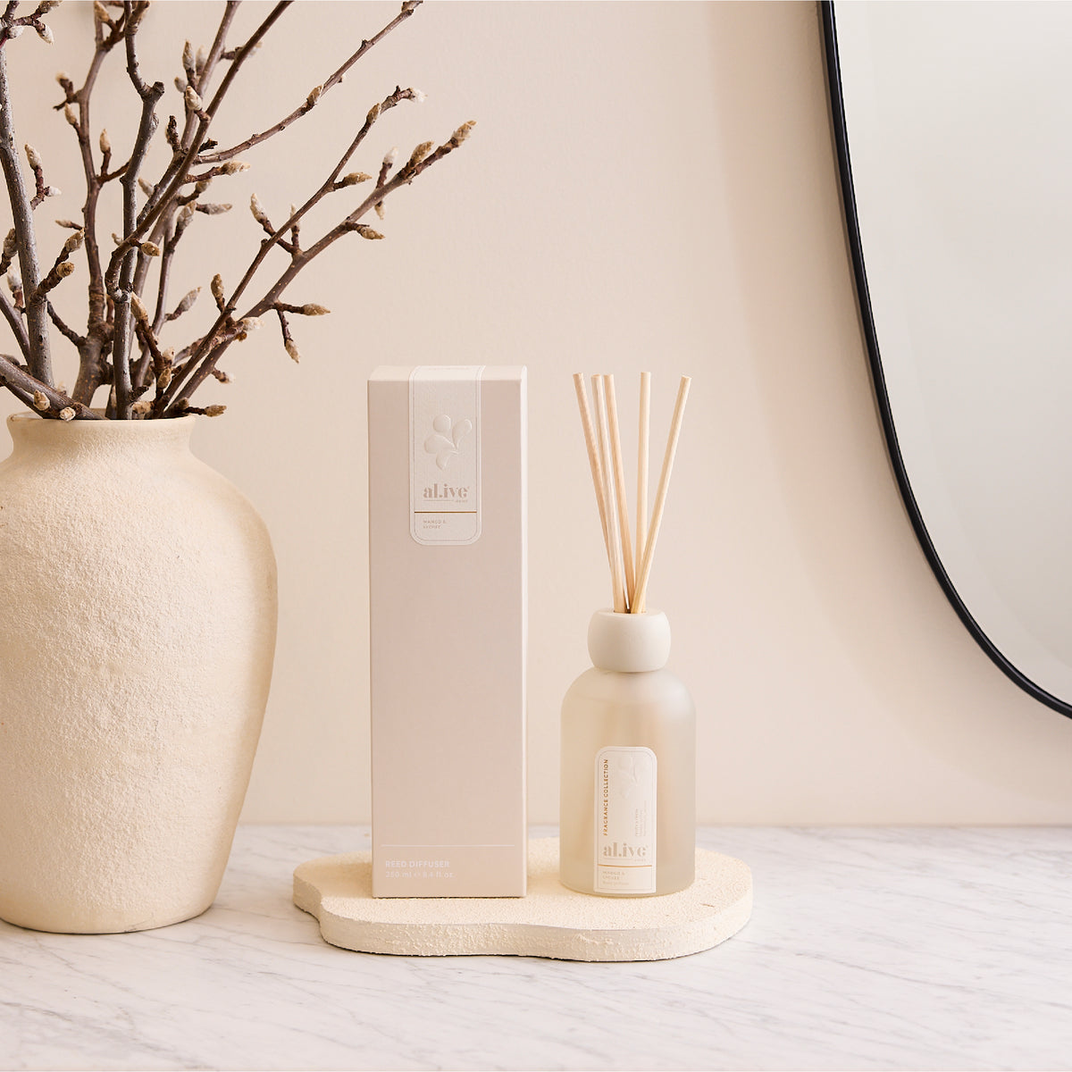 Alive Reed Diffuser al.ive home Reed Diffuser Mango & Lychee – Wheel&Barrow Home