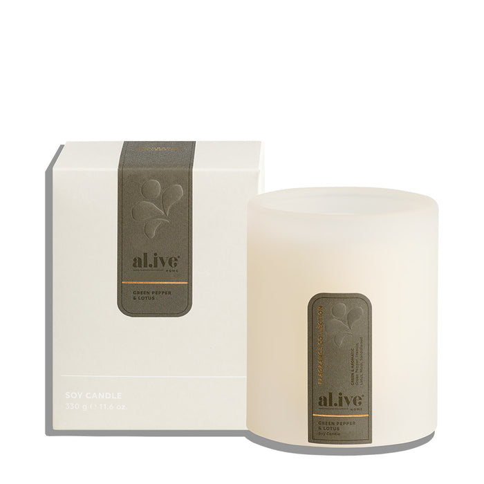 al.ive home Soy Candle Green Pepper & Lotus