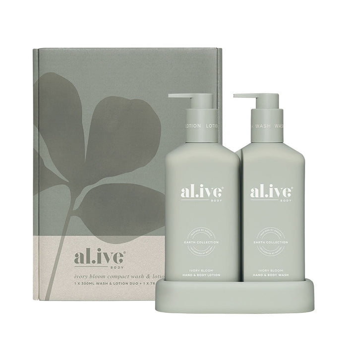 al.ive body Ivory Bloom Wash & Lotion Compact Duo