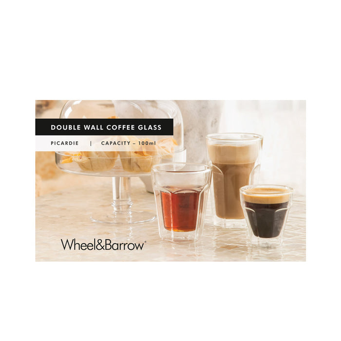 Double Wall Picardie Coffee Glass Set/2 100ml