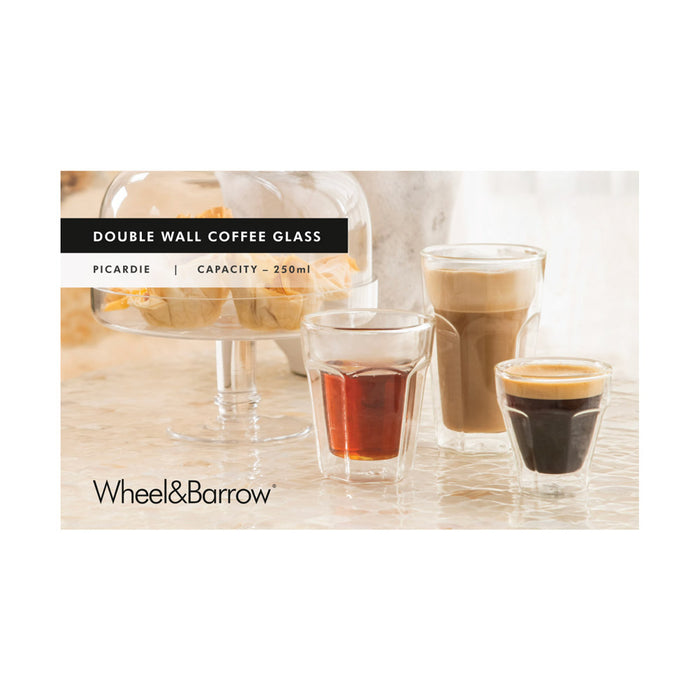 Double Wall Picardie Coffee Glass Set/2 250ml