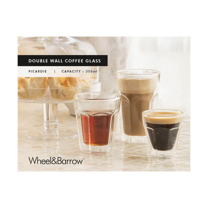 Double Wall Picardie Coffee Glass Set/2 350ml