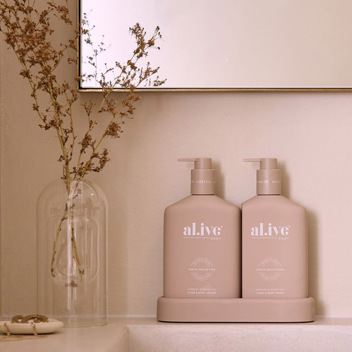 al.ive body Apricot & Sweet Fig Wash & Lotion Duo