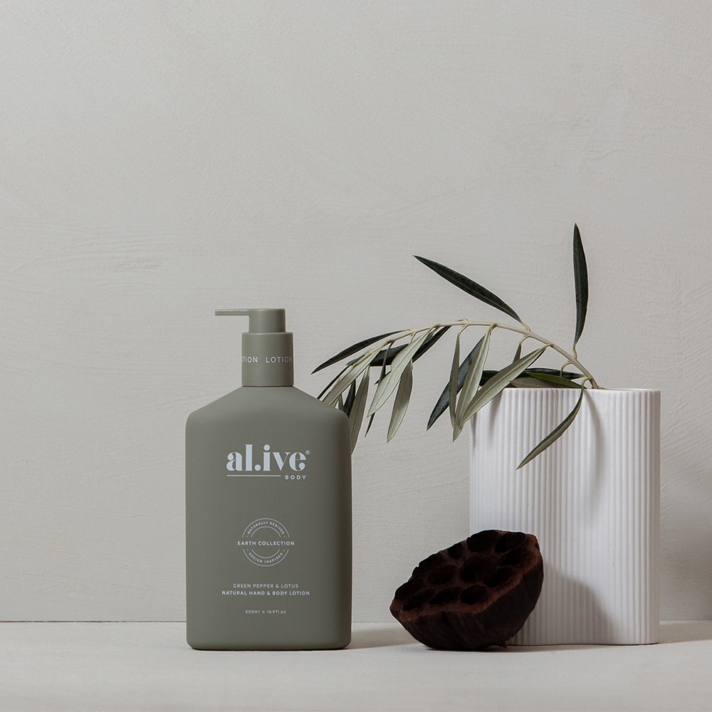 al.ive body Green Pepper & Lotus Wash & Lotion Duo
