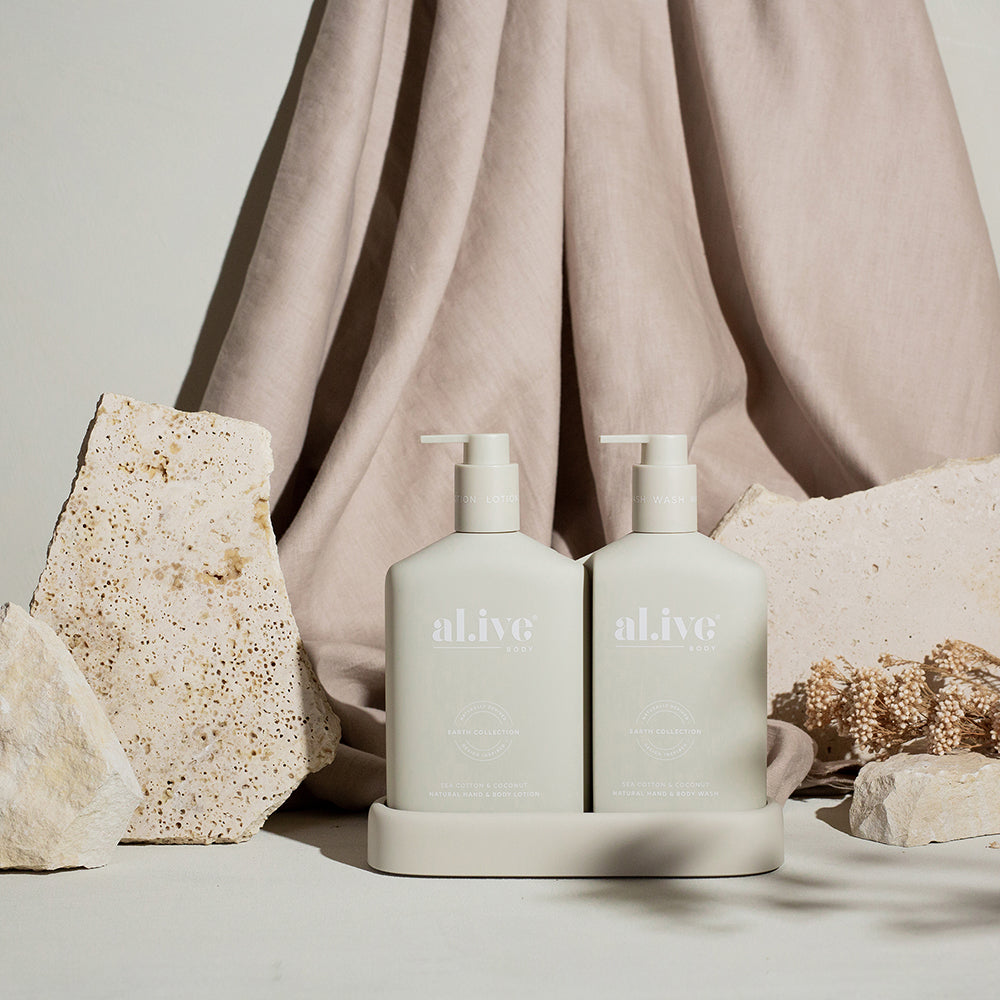 al.ive body Sea Cotton & Coconut Wash & Lotion Duo