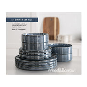 Linear Ink 12pc Stoneware Dinner Set