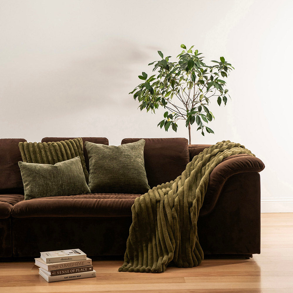 Cushion Chenille Green 50cm
